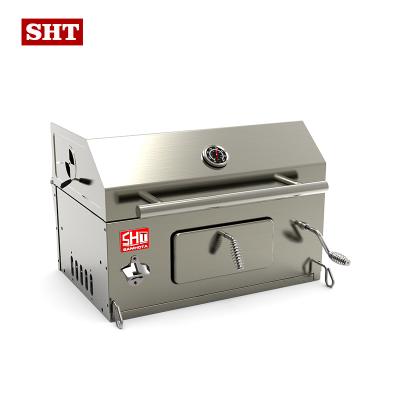 China Adjustable Size Household Table Stainless Steel BBQ Grill Small Portable Charcoal Grill Oven For Sale for sale