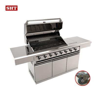 China Outdoor Adjustable Height Metal Barbecue Grill High Quality Chinese Stainless Kitchen for sale