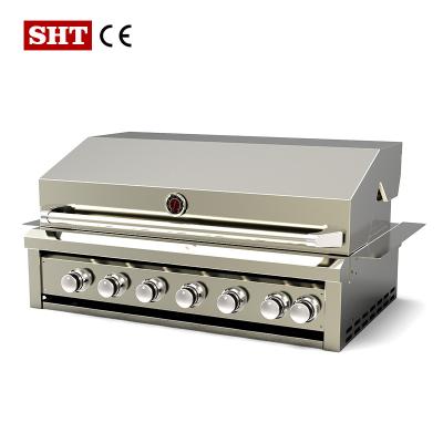 China Adjustable Height Home Use Outdoor Built In Barbecue Gas Grill With Electronic Ignition for sale