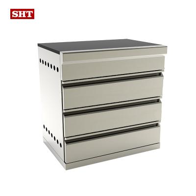 China Modern Cheap Modern Kitchen Grade Small Stainless Steel Sideboard With Three Drawers For Home for sale