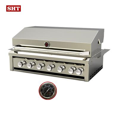 China Backyard Kitchen Stainless Steel Adjustable Grill High Quality BBQ 6 Burners Built-in High End Outdoor Gas BBQ Grills for sale