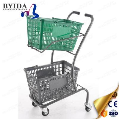 China Durable Cheap Price Metal Supermarket Used Shopping Cart for sale