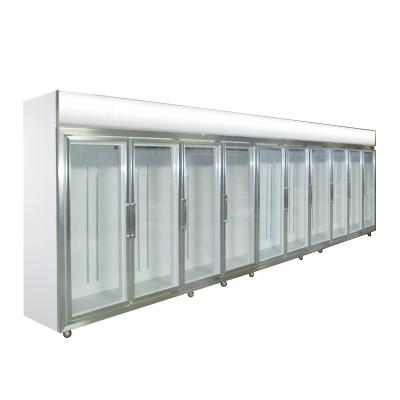 China Double Sided Glass Door Upright Glass Freezer Deli Refrigerator Cooler Refrigeration Equipment for sale