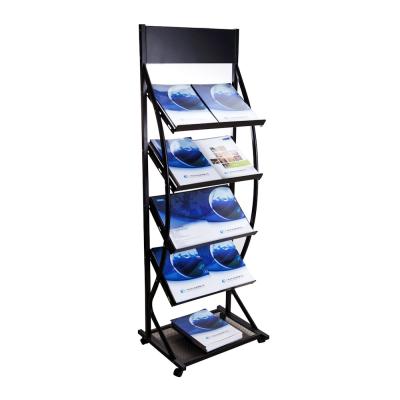 China Single Sided Paper Book Display Stand Supermarket Shelves for sale