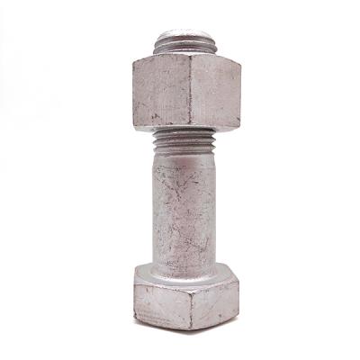 China High Strength Large Electric Power Hex Bolt For Steel Structural Hot Dip Galvanized Heavy Duty Carbon Steel Hex Bolt And Nuts for sale