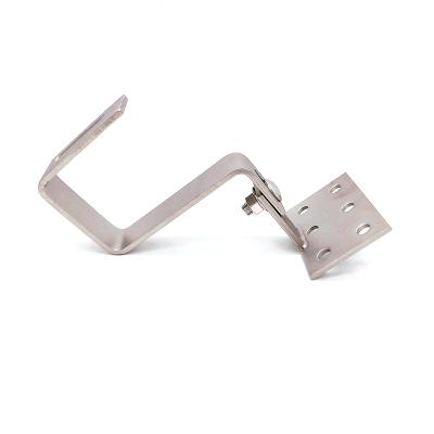 China Industrial Adjustable Roof System Roof Tile Hook Bracket Solar Panel Solar Tile Roof Flat Hook for sale