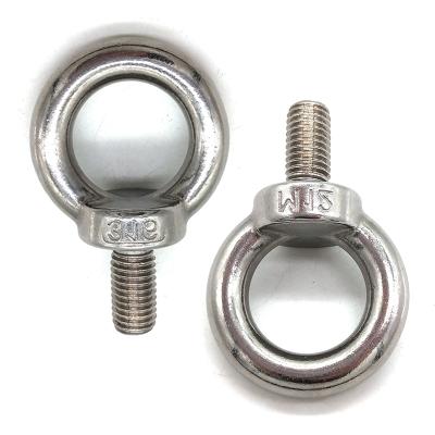 China Health care polishing DIN580 stainless steel sus304 / sus316 / plain forged eye bolt with nut for sale