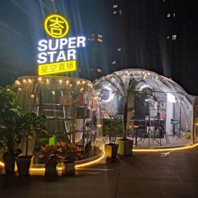 China Modern super transparent and solid PC panel dome roof prefab tent for show and exhibition for sale