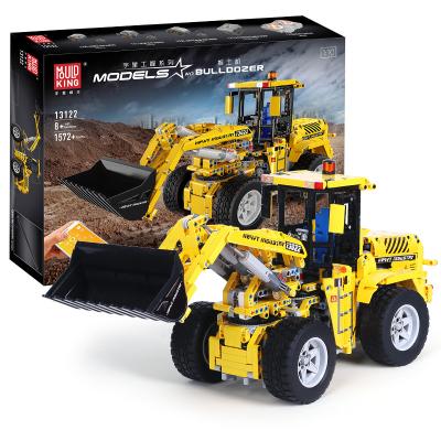 China KING 13122 Loader Bulldozer 1:10 APP Control Vehicle Block Technic High Tech Car DIY Building Toy MOLD Wheel Toys MOC Building Block for sale