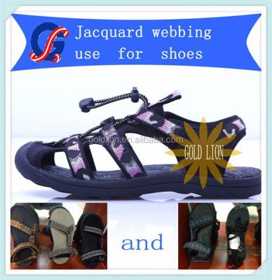 China Sustainable product type of webbing and home textile, garment, shoes, bags use jacquard webbing for sale