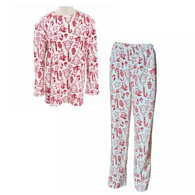 China Thermal Christmas Printed Winter Night Suit Ladies Pajamas Set Pajamas For Women for sale