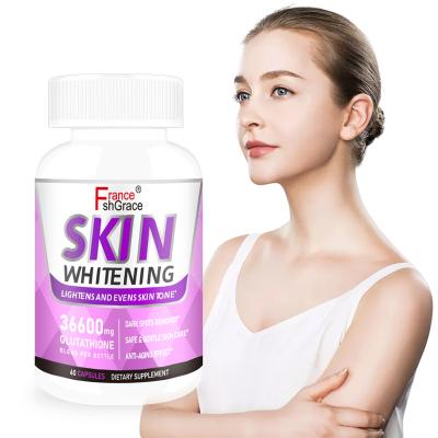 China Promotion Development Vegan 60 Count Skin Bleaching Pills Anti-Aging Antioxidant Beauty Skin Whitening Collagen Capsules for sale