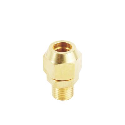 China Brass Flare Type Copper Straight External Connector Thread Male Pipe Joint Pipe Fittings for sale