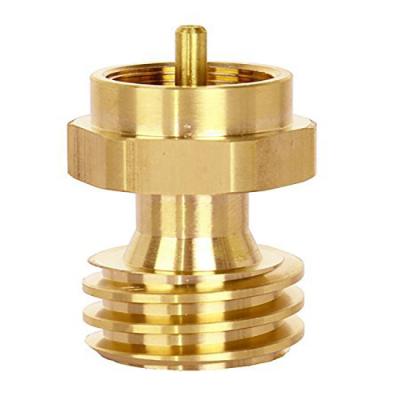 China Wrought Brass Camping Inflatable Gas Tank Connector Fits All 1lb Propane Cylinders Propane Refill Adapter for sale