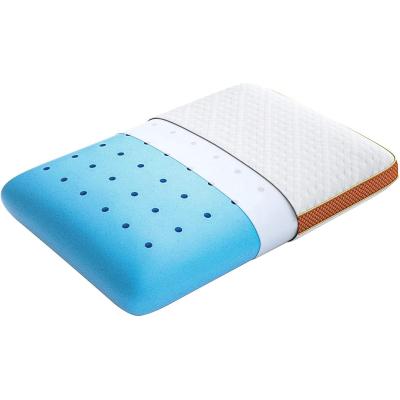 China Anti Static Cooling Gel Memory Foam Pillows , Gel Pillow For Sleep Ventilated Pillow for sale