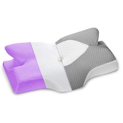 China Lavender Anti-Static Adjustable Memory Foam Cervical Pillow, Contour Pillows For Neck Support for sale