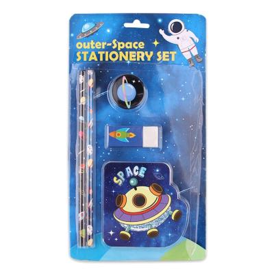 China BETWEEN THE PITS school supplies set wholesale stationery kids galaxy printing stationery set for children school supplies set stationery for sale