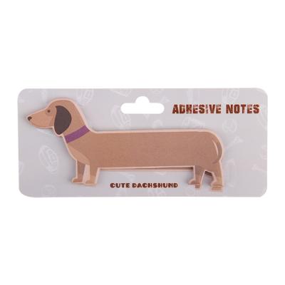 China Cheap Customizable Branded Dachshund Die Cut Sticky Note BETWEEN THE PITS Self Adhesive for sale