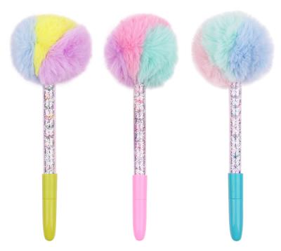 China Cute Pen Set BP3679 BETWEEN THE PITS Cute Personalized Pen Set DIY decorated pompom fur pen for girls for sale