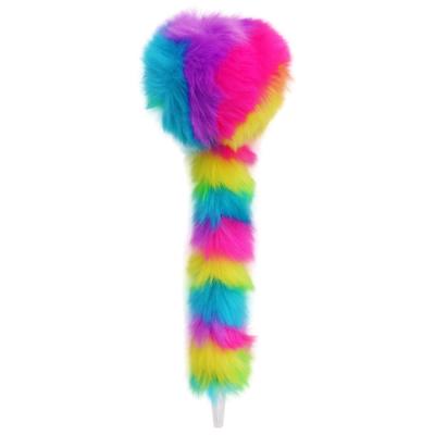 China BETWEEN THE PITS Colorful Rainbow Plush Ballpoint Pen BP3619 Soft Ballpoint Pen, Colorful Rainbow Ballpoint Pen for sale