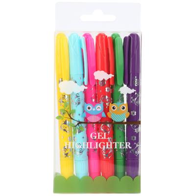 China Gel Highlighter Pen BETWEEN THE PITS Art Projects Pencil , Gel Wax Crayon Lead HMP03-6P Pen for sale