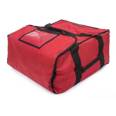 China Wholesale Waterproof Professional Red Polyester Large Pizza Delivery Heating Thermal Bag for sale