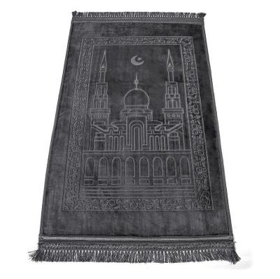 China Factory Washable Muslim Worship Flannel Pattern Worship Blanket Hui Covering Prayer Mat Widened Thickened Covering Mosque for sale