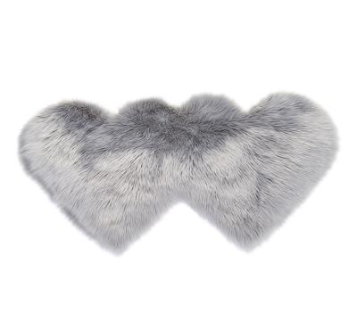 China Bedroom Bed Living Room Bathroom Faux Fur Heart Shaped Non Slip Rug For Living Room for sale