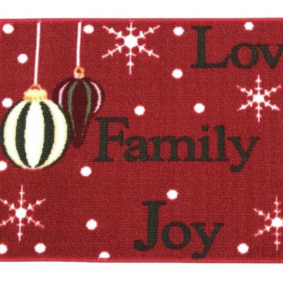 China Stain Resistant 100% Polyester Printing Christmas Rug Christmas Door Mat Decorative Home Living Room Blankets for sale