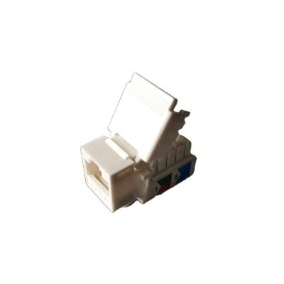 China Standard Toolless Telecom Mains Double IDC UTP Cat5e Digital RJ45 Female Trapezoidal Jack T568B for sale