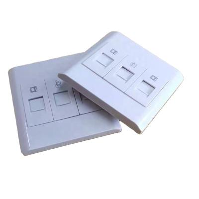 China Keystone Type RJ45 Telephone Socket Module Jack Electrical Outlet 86 Faceplate for sale