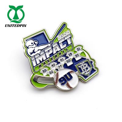 China Hard Soft Lapel Made Zinc Alloy Pin Baseball Trading Promotional Gift Custom Trade Club Enamel Pins From Europe China Manufacturer for sale