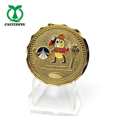 China North America Logo Enamel Gold Silver Black Custom High Quality Plating 3D Metal Challenge Coin for sale