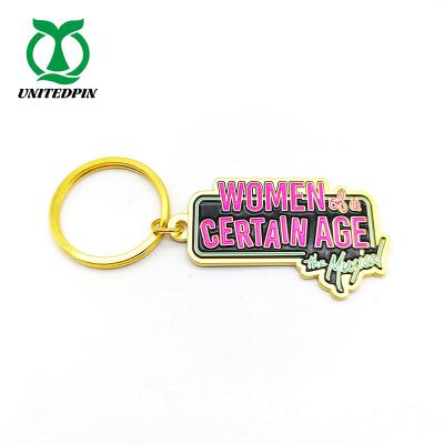 China Gift Wholesale Price Global Promotional Custom Logo Zinc Alloy Metal Gold Enamel Silver Plating Key Chain for sale