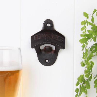 China New Products Sustainable Empty Zinc Alloy Metal Aluminum Brass Aluminum Vintage Mini Mounted Wall Mount Custom Beer Bottle Opener for sale