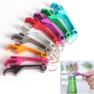 China Sublimation Sustainable Beer Customized Logo Bottle Opener Keyring Keychain for sale