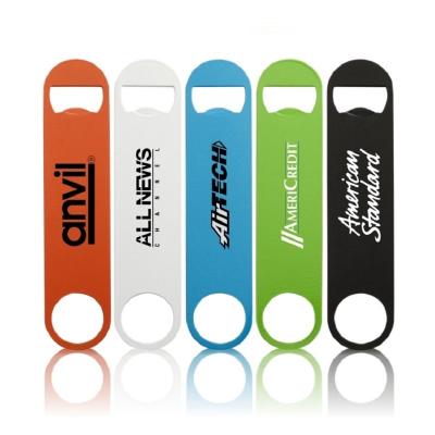 China Factory viable custom made flat stainless steel sublimation blank metal beer bottle opener with your design for sale