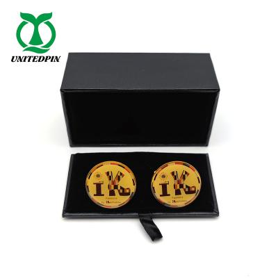 China Fashion Brass Custom Men Pull Link Pins For Men Jewelry Fashion Black Nickel Cufflinks Box Beautiful Cufflinks for sale