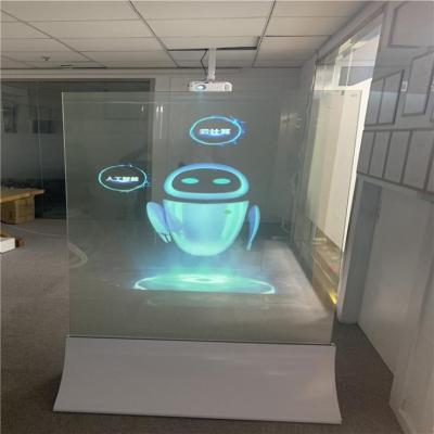 China Wholesale Price Holographic Advertising Factory Gray Holographic Projection Film For Rear Projection Stick On Glass for sale