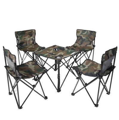 China Modern High Density Oxford Fabric And Portable Outdoor Folding Chairs And Tables Of Solid Steel Pipe for sale