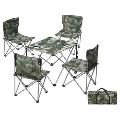 China Modern Style Modern Folding Chairs With Table Attached Folding Tables And Folding 4 Chairs Set For Outdoor for sale