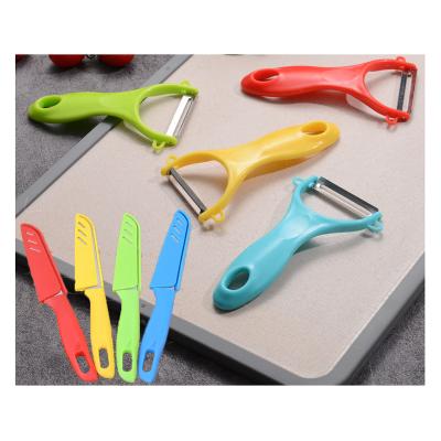 China Viable Multifunctional Kitchen Household Peeler Potato Fruit Vegetable Peeler Knife Cutting Fruit Knife Peeler Set for sale