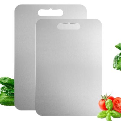 China Sustainable Hot - Selling Stainless Steel Kitchen Tools 304 Metal Cutting Board For Cutting Vegetables Anticorrosive Cutting Board for sale