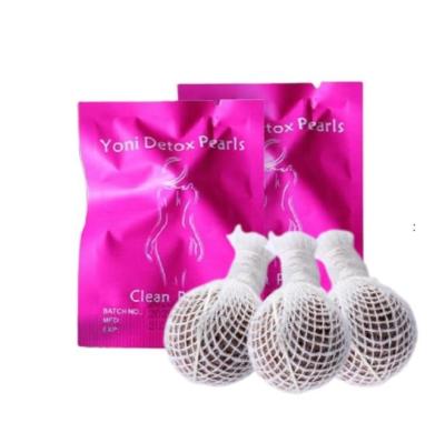 China natural herbal Anti-bacteria vaginal cleaner yoni beads with applicator net point vaginal yoni squeezing detox yoni beads in jar for sale