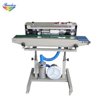 China Vertical Beverage Air Filling Plastic Potato Chips Bag Sealing Machine for sale