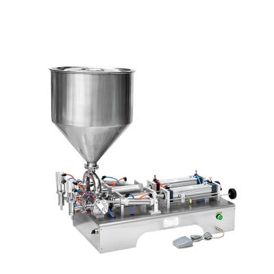 China Beverage Double Nozzles Small Scale Curry Sauce Paste Filling Machine for sale