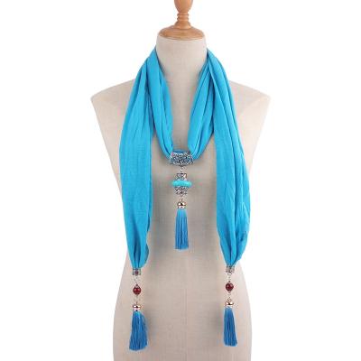 China Polyester New Product Custom Design Simple Polyester Lady Costume Pendant Scarf With Fast Delivery for sale