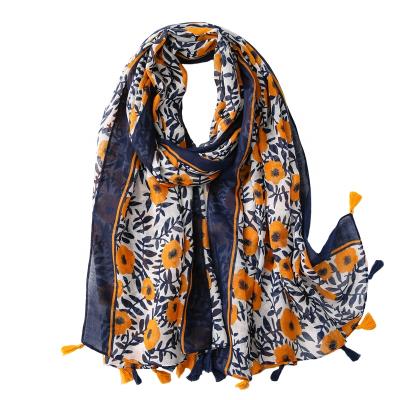 China High Quality Voile Bohemian Cashew Print Veil Women Scarf Shawl for sale