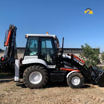 China Backhoe Wheel Loader Combine Excavator H-vormige benen Voorlader Backhoe Tractor Te koop