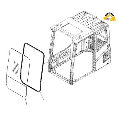 China 21N-54-38280 EGENUINE Original Cab Spare Parts Glass of for Energy Mining Applications for sale